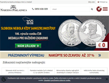 Tablet Screenshot of narodnapokladnica.sk